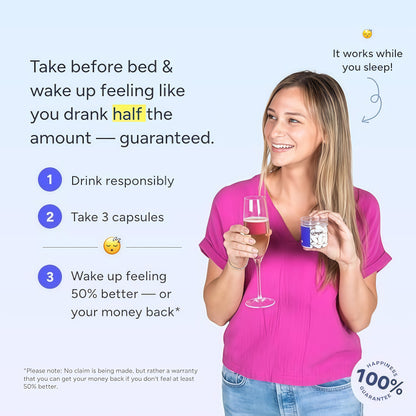 Cheers Restore | Supplement with DHM + L-Cysteine | Feel Better After Drinking & Support Your Liver | 12 Doses | Dihydromyricetin, Cysteine, Milk Thistle, Prickly Pear, B-Vitamins, Ginger